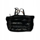 Torebki damskie - Czarna pojemna torebka damska z uchwytami Victoria's Secret - miniaturka - grafika 1