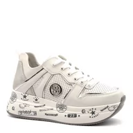 Buty sportowe damskie - Białe sportowe buty BARUETTE KC4005 - Neścior - miniaturka - grafika 1