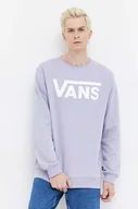 Bluzy męskie - Vans bluza bawełniana męska kolor fioletowy z nadrukiem - miniaturka - grafika 1