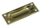 Zawiasy, okucia i inne akcesoria - Uchwyt wpuszczany 1-94-35 kolor mosiądz - miniaturka - grafika 1