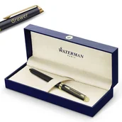 Zestawy piśmiennicze - Pióro wieczne Waterman Hémisphère Laka Czerń Matowa GT z grawerem - miniaturka - grafika 1