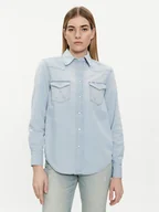 Koszule damskie - Wrangler Koszula jeansowa 112351961 Niebieski Regular Fit - miniaturka - grafika 1