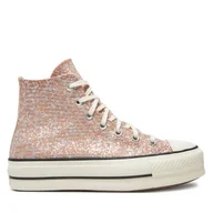 Trampki damskie - Trampki Converse Chuck Taylor All Star Lift Platform A09422C Różowy - miniaturka - grafika 1