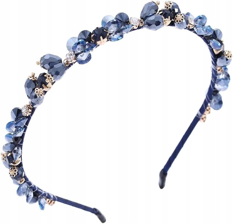 IYOU opaska do włosów wianek niebieska ślub studniówka prezent