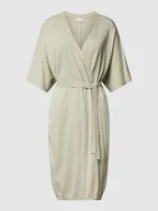 Swetry damskie - Kurtka z dzianiny z wiązanym paskiem model ‘sunrise’ - miniaturka - grafika 1