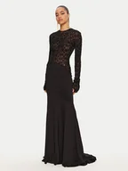 Sukienki - Elisabetta Franchi Sukienka wieczorowa Red Carpet AB65947E2 Czarny Regular Fit - miniaturka - grafika 1