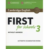 Książki do nauki języka angielskiego - Cambridge English First for Schools 3 Students Book without Answers Cambridge University Press - miniaturka - grafika 1