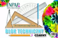 Podobrazia, bloki, papiery - Blok techniczny czarny, A4, 230g - miniaturka - grafika 1