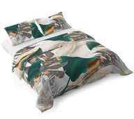 Pościel - POŚCIEL KOMPLET POŚCIELI 160X200 CM POSZEWKI ZESTAW POLSKA WZÓR LIŚCIE 111 - miniaturka - grafika 1