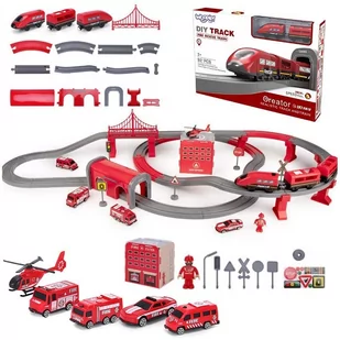 Woopie Lumarko Kolejka Elektryczna Tor Samochodowy Straż Helikopter Auta 92 Elementy 41526 Lek - Samoloty i helikoptery - miniaturka - grafika 1