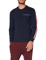 Kurtki męskie - CMP Męska kurtka Felpa Elasticizzata In Pile Con Zip kurtka, czarno-niebieska, 54 - miniaturka - grafika 1