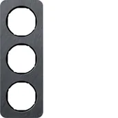 Klawisze i ramki - Hager polo Ramka 3-krotna Berker R.1 łupek/czarny 10132384 10132384 - miniaturka - grafika 1