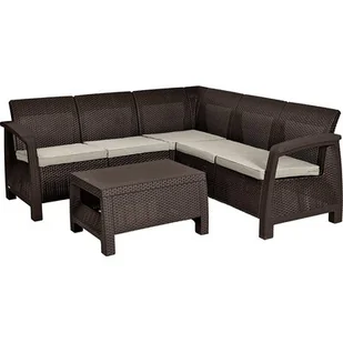 Zestaw mebli ogrodowych KETER Corfu II Relax Brown 258949 - Meble ogrodowe - miniaturka - grafika 1