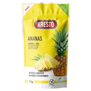 KRESTO Ananas 15 g - Owoce świeże i suszone - miniaturka - grafika 1