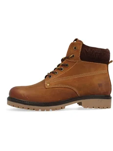 Wrangler Skórzane botki "Arch" w kolorze jasnobrązowym - Botki damskie - miniaturka - grafika 1