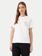 Koszulki i topy damskie - Vila T-Shirt Sybilla 14103247 Biały Regular Fit - miniaturka - grafika 1