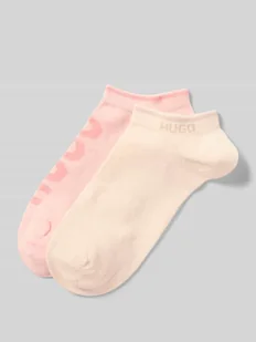 Krótkie skarpety z nadrukiem z logo w zestawie 2 szt. - Skarpetki damskie Krótkie skarpety z nadrukiem z logo w zestawie 2 szt. - Skarpetki damskie - miniaturka - grafika 1