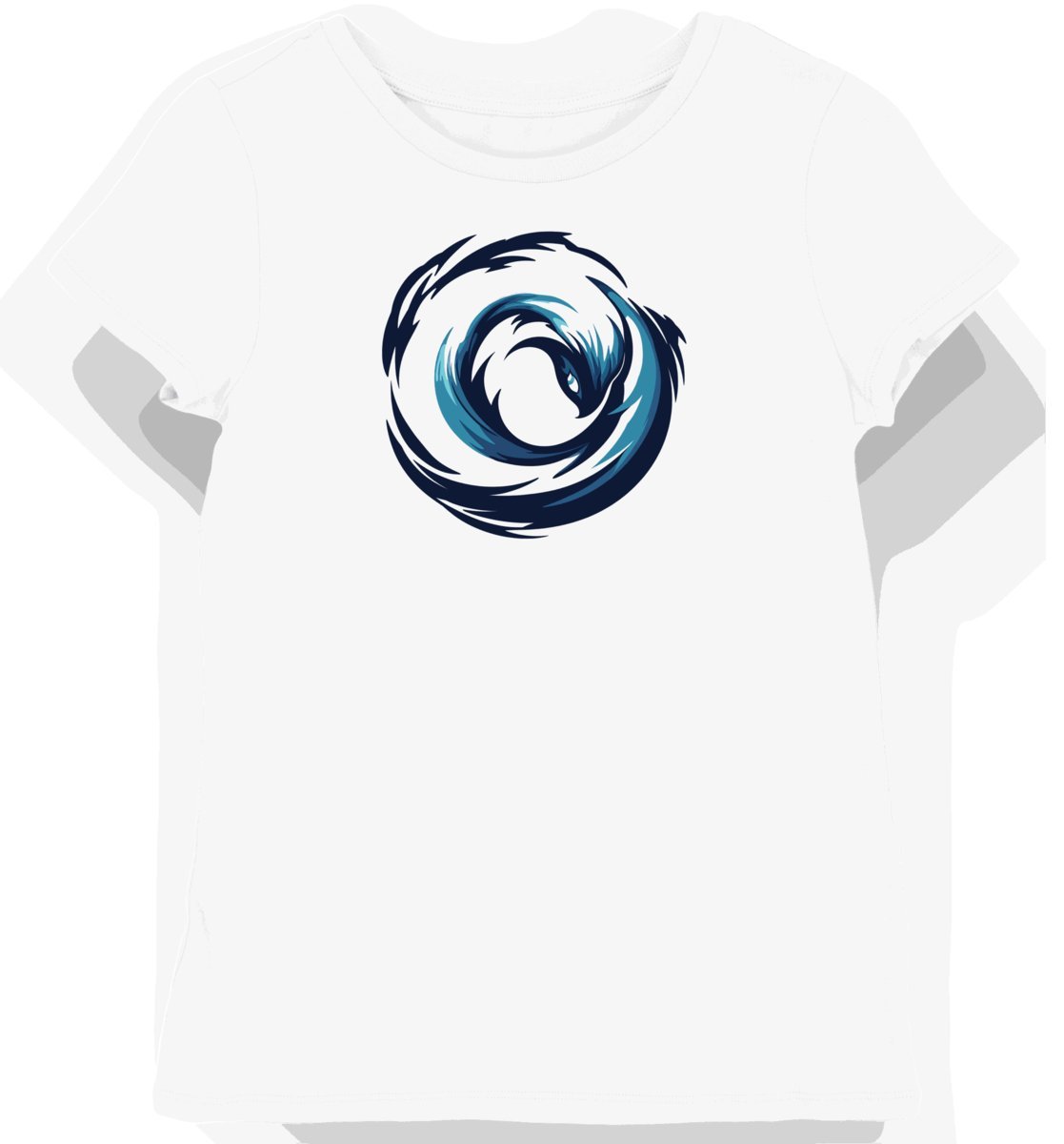 Koszulka damska biała z motywem fali esportowej XS