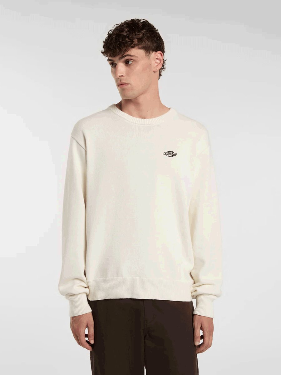 maglie mężczyzna dickies summerdale sweatshirt - dk0a4y6q c481 egret