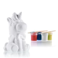 Kolorowanki, wyklejanki - Kolorowanka 3D Jednorożec Figurka gipsowa Malowanka - miniaturka - grafika 1