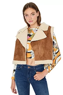 Trendyol Damski sweter z klapą, jednokolorowy, zwykły sweter, wielbłądzi, XS, Wielbłądzi, XS - Swetry damskie - miniaturka - grafika 1