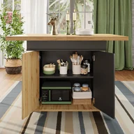 Stoły - Rozkładany stół jadalniany 110-140×80 cm, kuchnia, salon, wielofunkcyjne przechowywanie, styl retro - miniaturka - grafika 1