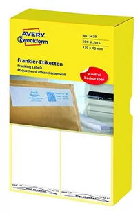Avery Zweckform Etykiety adresowe do frankownic 500 etyk./op. 130 x 40 mm białe ZWECKFORM 3439 3439 - Etykiety samoprzylepne i bloki etykiet - miniaturka - grafika 1