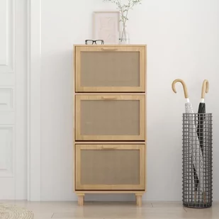 Lumarko Szafka na buty, brązowa, 52x25x115 cm, materiał drewnopochodny - Szafki na buty - miniaturka - grafika 4