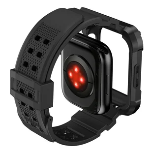 Kingxbar CYF134 2w1 pancerne etui Apple Watch 8, 7 (45 mm) ze stali nierdzewnej z paskiem czarne - Akcesoria do smartwatchy - miniaturka - grafika 7