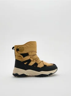 Reserved - Śniegowce na rzepy - brązowy - Buty dla chłopców - miniaturka - grafika 1