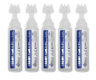GLENMARK GILBERT sól fizjologiczna NaCl 0,9% natrium chloratum x 100 ampułek po 5 ml |  OD 199 PLN! - Problemy skórne - miniaturka - grafika 1
