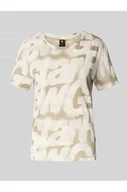 Koszulki i topy damskie - T-shirt z okrągłym dekoltem i detalem z logo - G-Star Raw - miniaturka - grafika 1