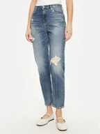 Spodnie damskie - Calvin Klein Jeans Jeansy J20J224513 Niebieski Mom Fit - miniaturka - grafika 1