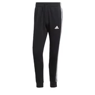 Spodenki męskie - adidas Męskie spodnie Essentials Polarowe 3 paski ze zwężanymi mankietami - miniaturka - grafika 1