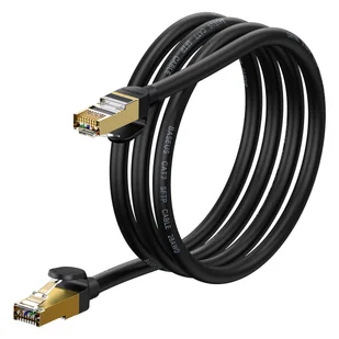 Baseus Speed Seven szybki kabel sieciowy RJ45 10Gbps 1.5m czarny (WKJS010201) - Kable miedziane - miniaturka - grafika 1