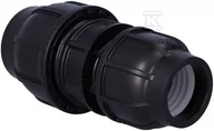 Łączniki, trójniki, kształtki - Złączka zaciskowa PP 50x40 PN16, do rur PE, kolor czarny - miniaturka - grafika 1