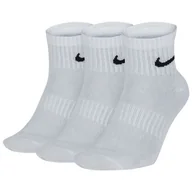 Skarpetki damskie - Nike, Skarpety męskie, 3-pack, Everyday Lightweight Ankle SX7677 100, biały, rozmiar 34/38 - miniaturka - grafika 1