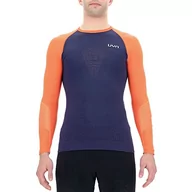 Koszulki męskie - UYN UYN Męski t-shirt Marathon, Peacot/Black/Ibis, XXL O102075 - miniaturka - grafika 1