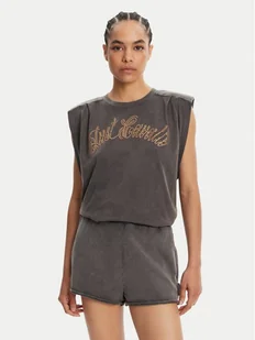 Just Cavalli T-Shirt 78PAHE10 Szary Loose Fit - Koszulki i topy damskie - miniaturka - grafika 1