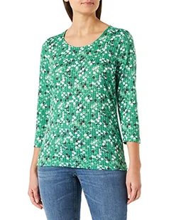 GERRY WEBER Edition Damska koszulka 977011-44005, zielona/fioletowa/różowa, nadruk, 42, Zielony/liliowy/różowy nadruk, 42 - Koszulki i topy damskie - miniaturka - grafika 1