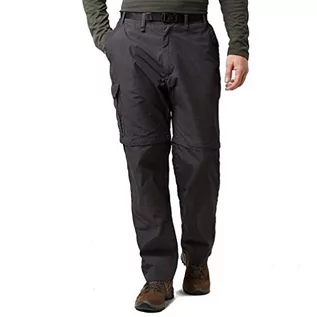 Spodenki męskie - Craghoppers Męskie spodnie trekkingowe Kiwi Conv Szary Black Pepper 40W Long - grafika 1