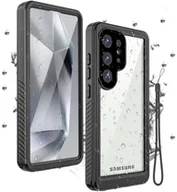 Etui i futerały do telefonów - Etui wodoszczelne Supero do Samsung Galaxy S25 Ultra, przezroczyste z czarną ramką - miniaturka - grafika 1