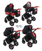 Wózki dziecięce - Wózek dziecięcy 3w1 NEXXO black RED SPORT / KRASNAL - miniaturka - grafika 1