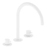 Baterie umywalkowe - Ravak Espirit - Bateria umywalkowa, montaż 3-otworowy, kolor biały matowy X070238 - miniaturka - grafika 1