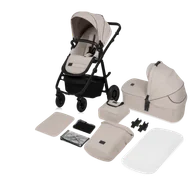 Wózki dziecięce - Lionelo, Amber Plus, wózek wielofunkcyjny 2w1, Beige Sand - miniaturka - grafika 1