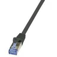 Patchcordy - LogiLink Patchcord CQ3033S Cat.6A S/FTP 1m czarny CQ3033S - miniaturka - grafika 1