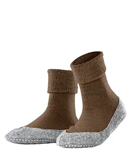 FALKE Damskie skarpety Cosyshoe wzmocnione wełniane bez wzoru, oddychające, nadruk z wypustkami, antypoślizgowe na podeszwie, 1 para skarpet do kapci, brązowe (Tawny 5124), 37-38 - Skarpetki damskie - miniaturka - grafika 1
