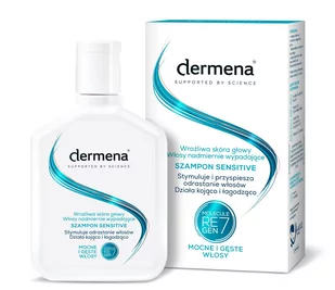 DERMENA Hair Care Sensitive Szampon do wrażliwej skóry głowy hamujący wypadanie włosów 200ml - Szampony do włosów - miniaturka - grafika 1