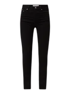 Spodnie damskie - Jeansy z wysokim stanem o kroju skinny fit z dodatkiem streczu - miniaturka - grafika 1