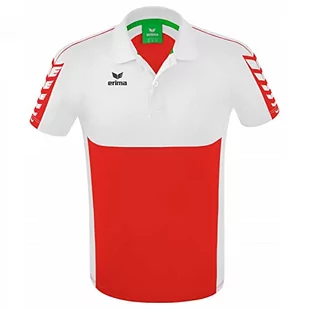 Erima Six Wings męska koszulka polo, czerwony/biały, L - Koszulki męskie - miniaturka - grafika 1